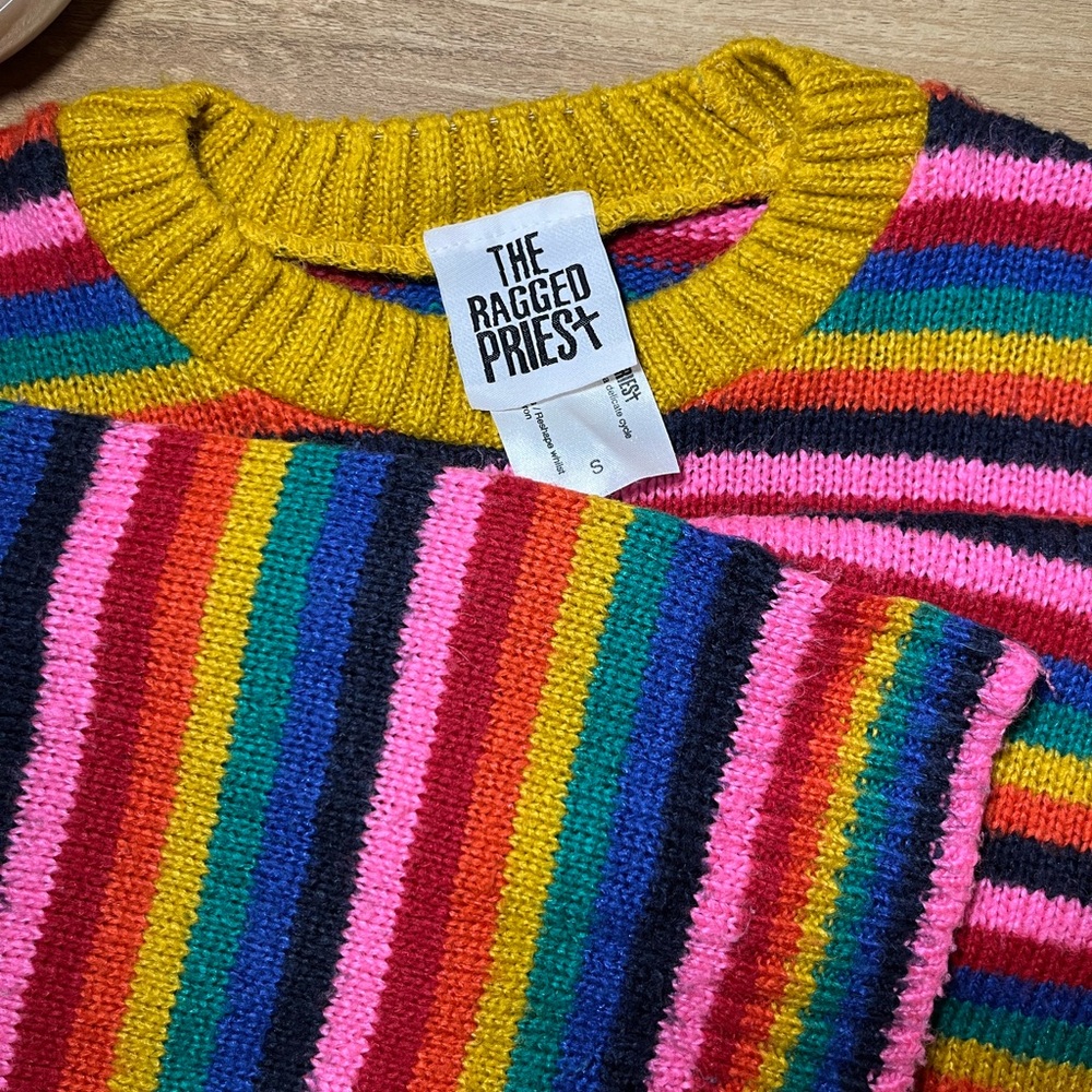 The Ragged Priest Multicolor Striped Sweater. Some piling.